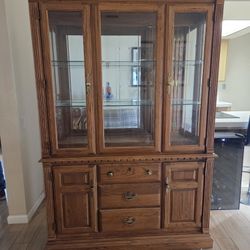 Oak China Hutch