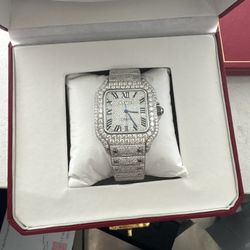 Cartier Santos 40m Moissanite Watch 