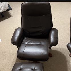 Leather Reclining Chairs Set