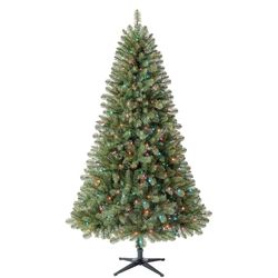 7 FT Duncan Fir Christmas tree with color changing lights