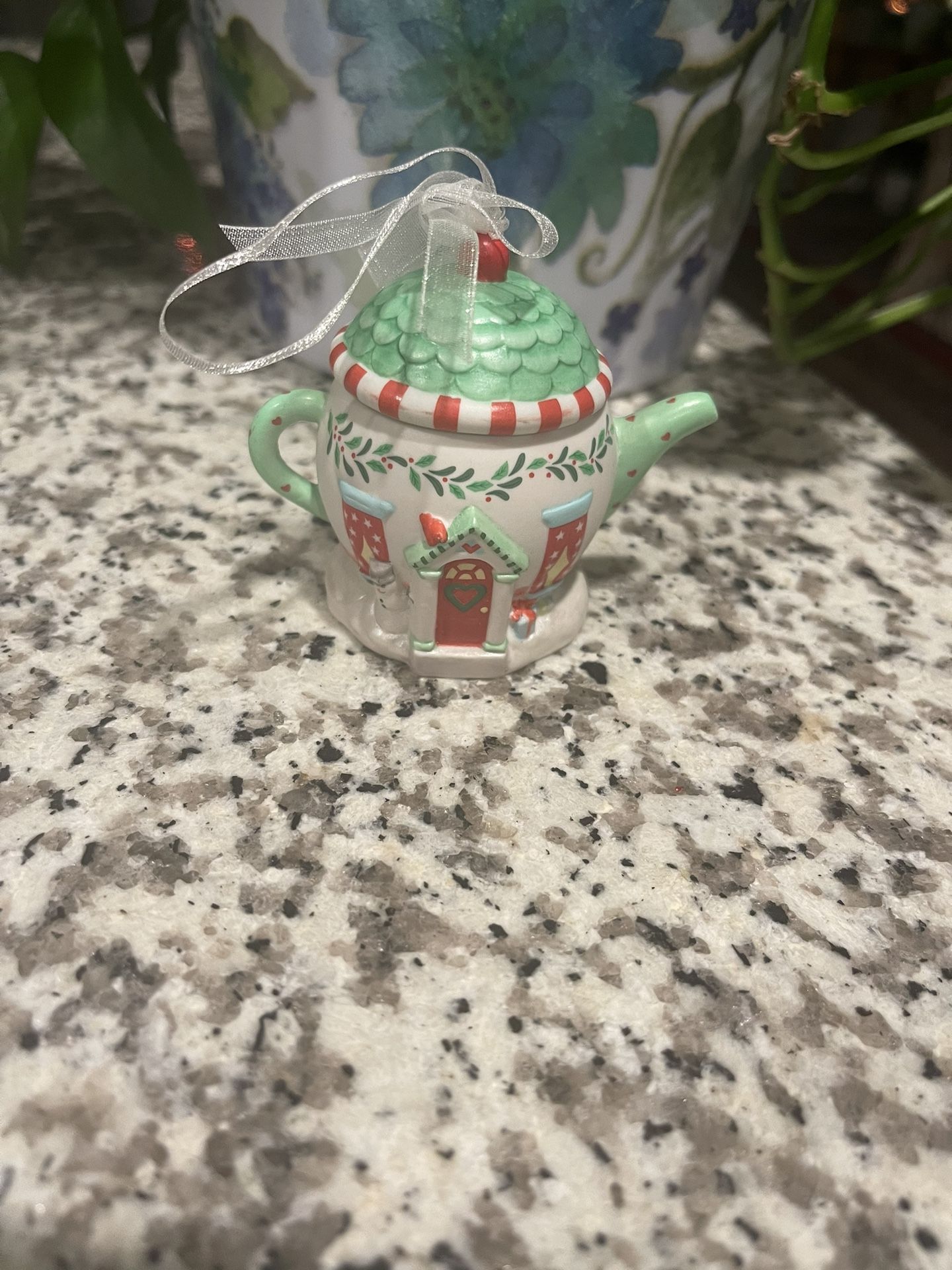 Hallmark Keepsake Ornament Cozy Ceramic Teapot Ornament