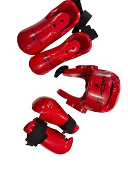 Macho Red Martial Arts Protective Gear Set