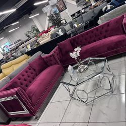 2pc Living Room Set ❤️ Burgundy Color 