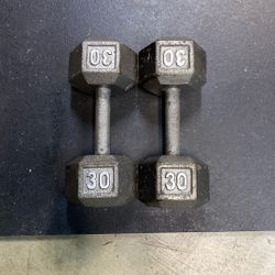 Pair Of 30lb Hex Dumbbells $60 ($1lb)
