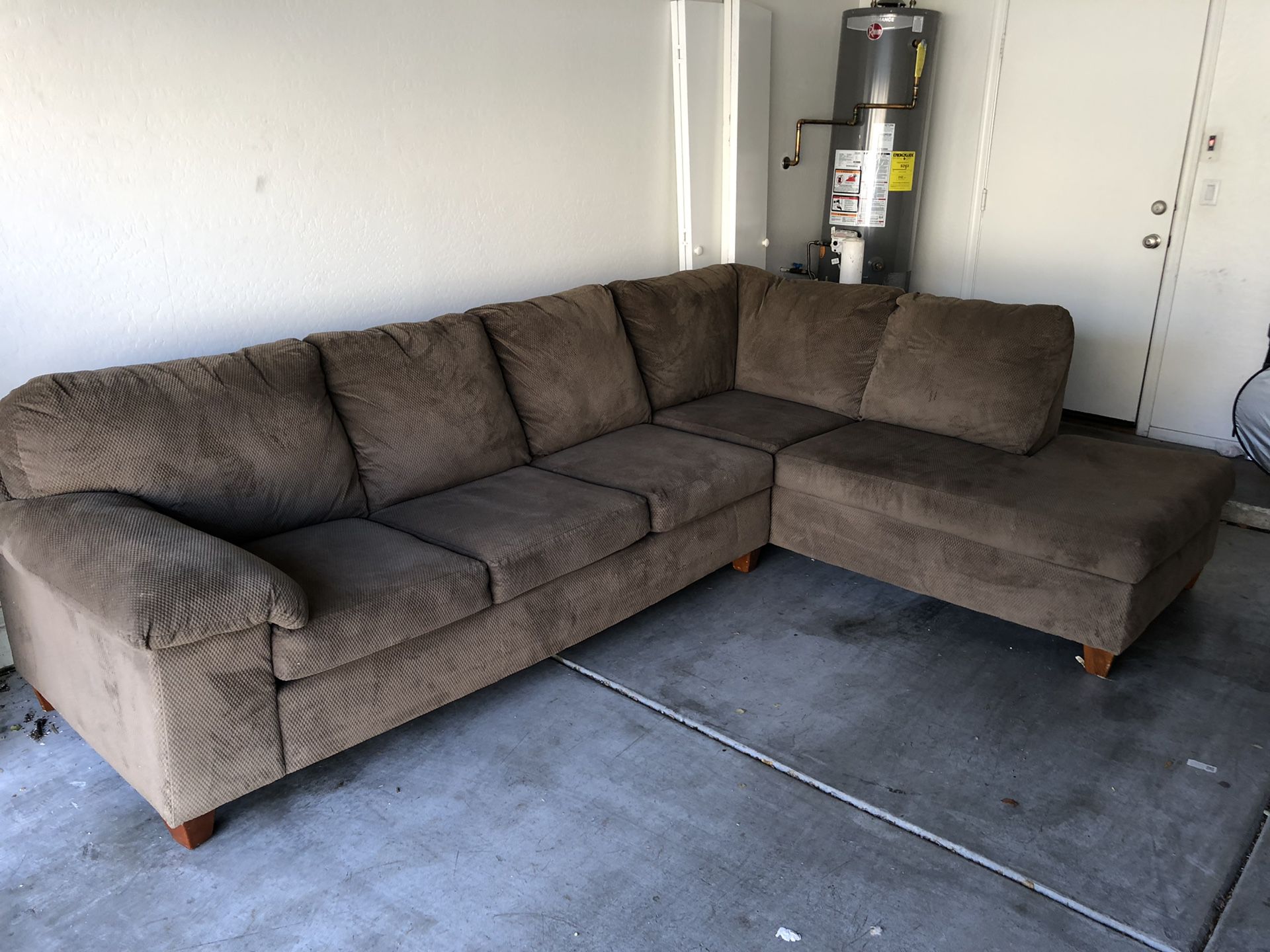 Great condition super comfy brown/gray sectional couch