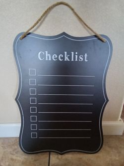New Checklist Chalkboard 