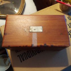 Vintage Peterson Brothers Cedar Wooden Vanity Chest