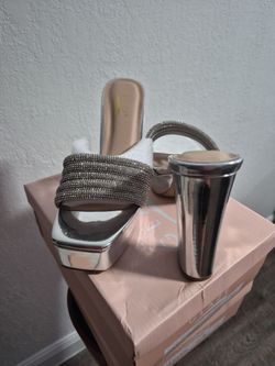 Zapatos altos color silver
