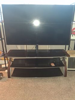 75" Hisense Flat Screen TV with Rotating 3-Tier Glass Stand