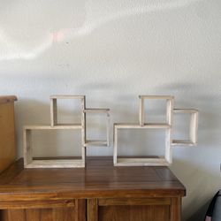 Floating Geometric Shelves 