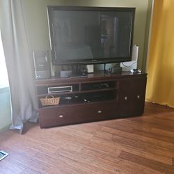 Entertainment Center & 2 Side Shelves