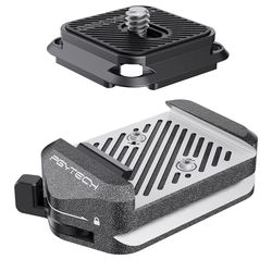 PGYTECH Quick Release Plate & Clamp V2, Arca Swiss Plate Camera Mount Adapter with 1/4" to 3/8" Screw Thread for Sony/Nikon/Fuji/Canon/DJI Switch Betw