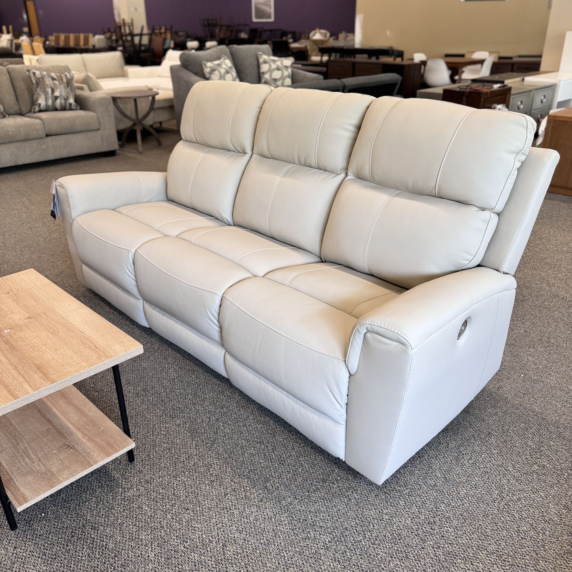 Brand New Ashley Furniture leather power Reclining Sofa