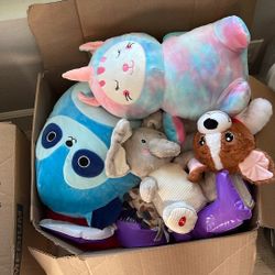Box Of Stuffed Animals! Take Them All 