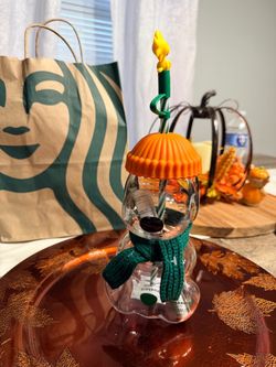 Starbucks Pumpkin Bear Cold Cup Tumbler