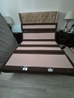 Adjustable Bed Base with Tufted Headboard