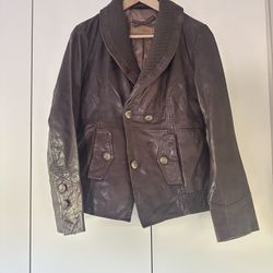 Guess Leather Jacket. Man/Woman. Medium Size.