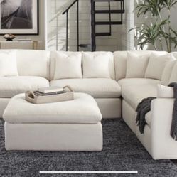 Oversized Comfy Sectional w/Ottoman 👍