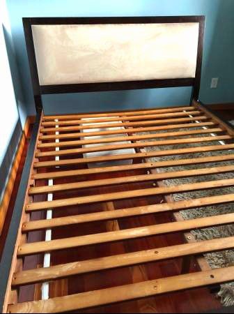 Queen Solid Wood Bed Frame (mattress available)