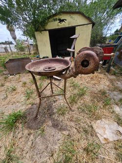 Antique Blacksmith Forge with Hand Crank Blower