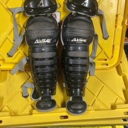 Used All-star Youth 9-12 Catcher Leg Guards 