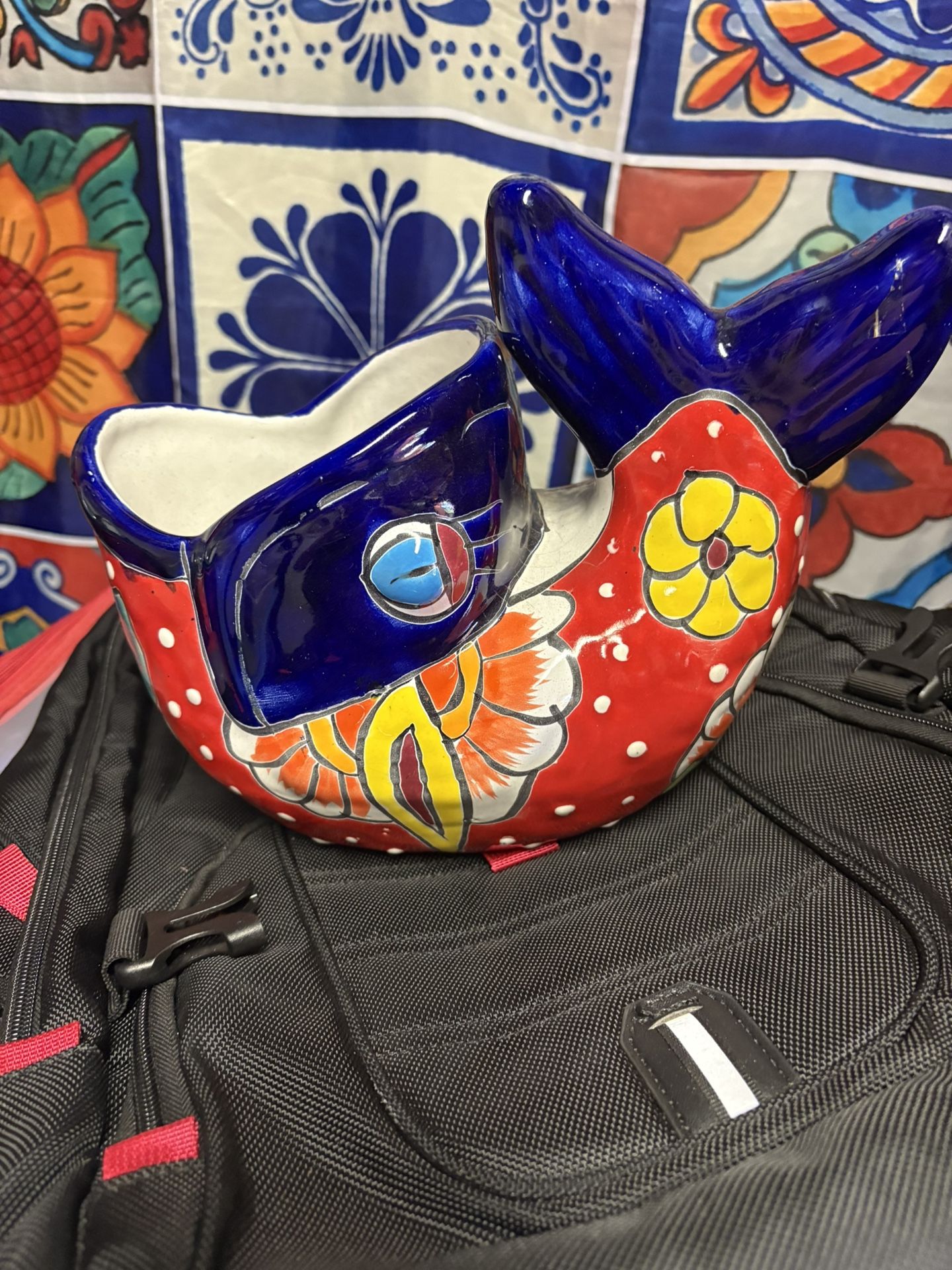 Mexican Pottery - Fish Vase