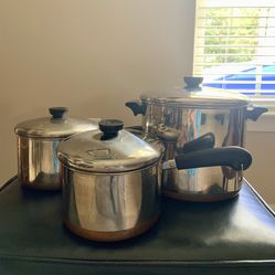 Vintage Revere Ware Pot Set
