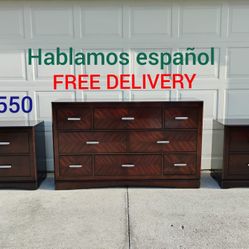 Dresser And 2 Night Stands 🚛 FREE DELIVERY 🚛