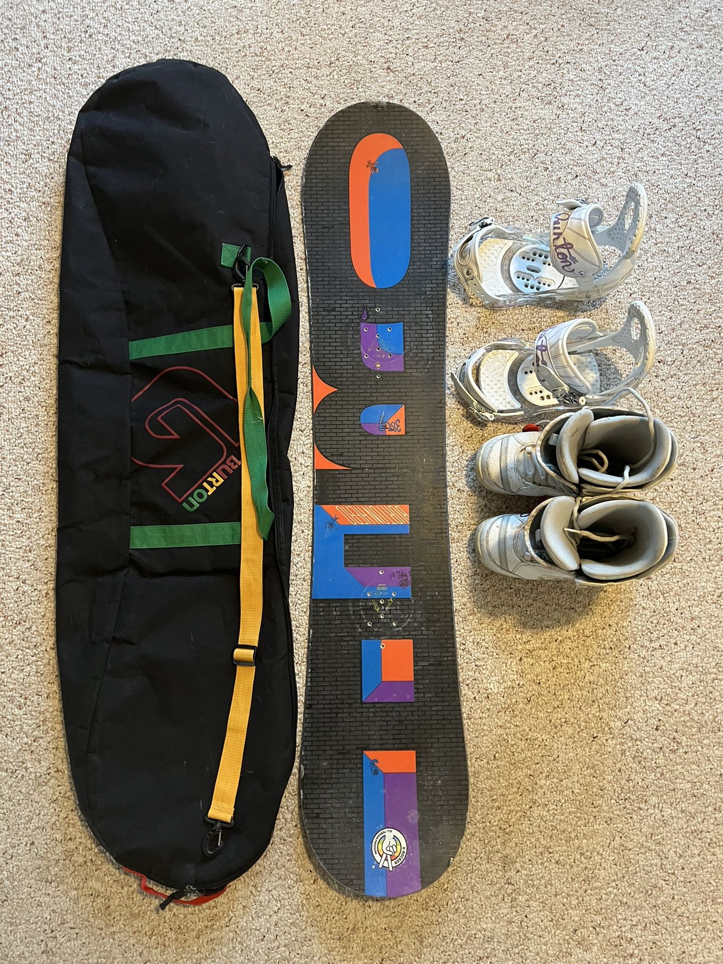 Women’s Burton Snowboard, Bindings, Bag And Boots 