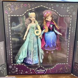 Disney Frozen Anna & Elsa Collector Dolls Set 17” Brittney Lee Limited Edition /5700