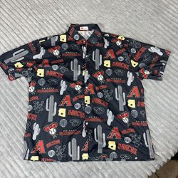 Tyson Arizona Diamondbacks Button Up Shirt Men’s Size XL SGA