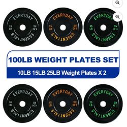 Olympic Weights Brand New 100 Lbs Rubber Set