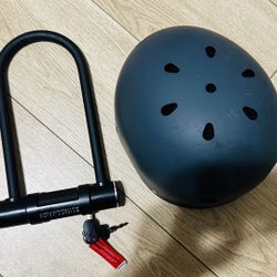 Bike Helmet + Kryptonite Bike Lock