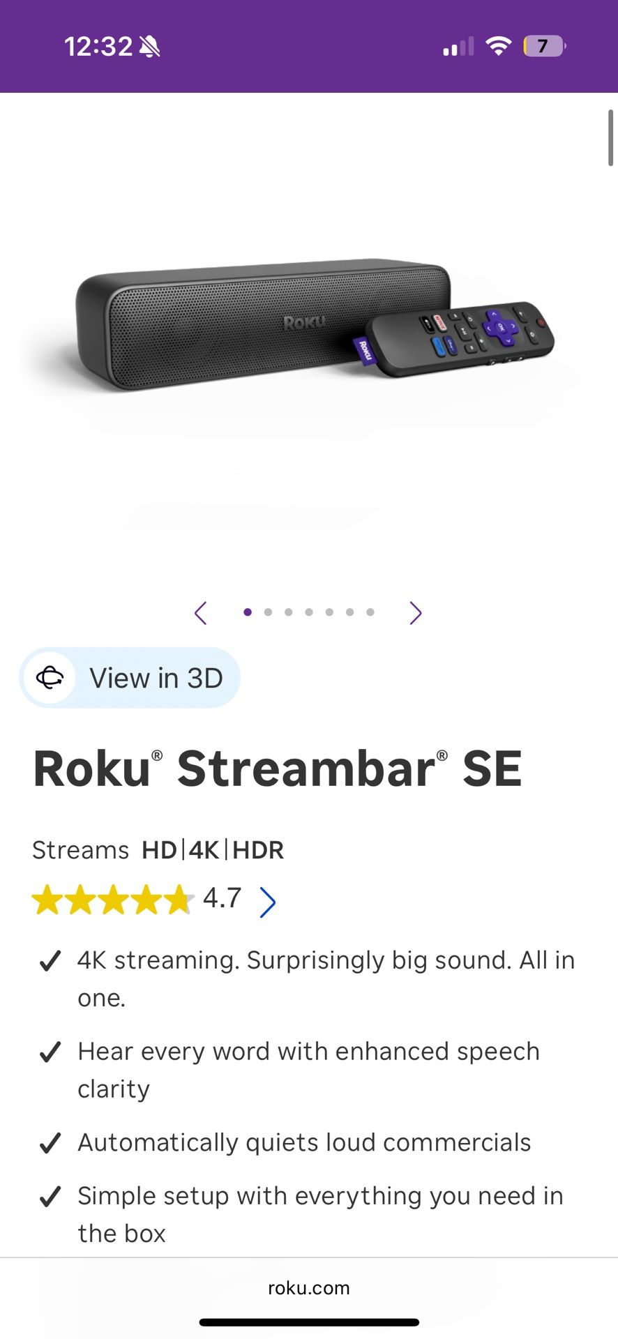 Roku Stream Bar SE