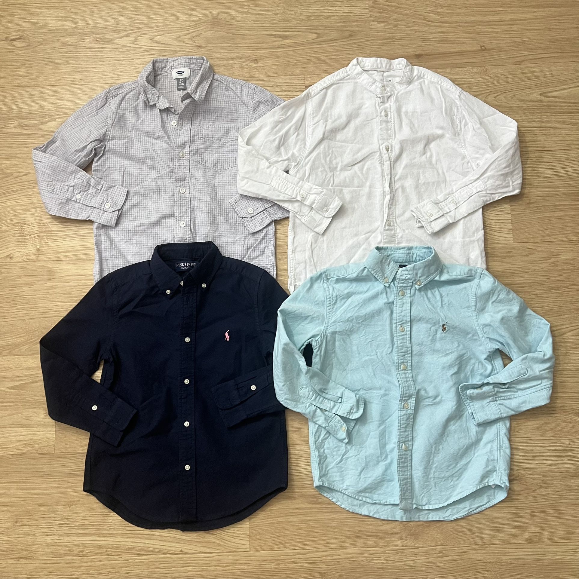 Boys Bundle of 4 Dress Shirts Size 6-7