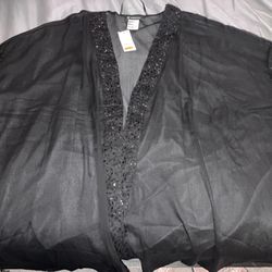 Brand new with tags black sheer sequin cover up