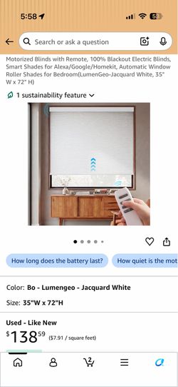 Motorized Blinds with Remote, 100% Blackout Electric Blinds, Smart Shades for Alexa/Google/Homekit, Automatic Window Roller Shades for Bedroom(LumenGe