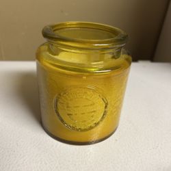 Yellow Glass Candle 