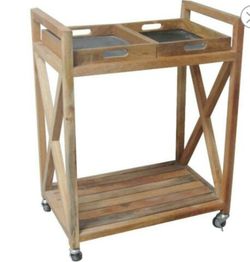 Bar Cart with Slate Trays