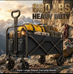 New New Black 680lb XXL Capacity comes in heavy duty Reinforced steel frame - Large All Terrain 360 tires