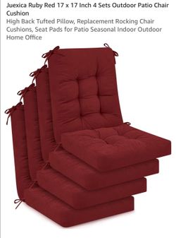 New beautiful burgundy color chairs cushions