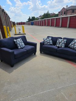 Navy blue Ashley Furniture Set