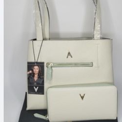 Vanessa Williams Set tote bag and matching wallet. New