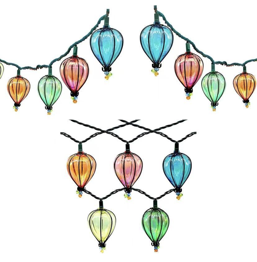 11FT Fairy String Lights with 10 Color Bulbs Decorations, Outdoor Tropical Beach Theme Lights Patio String Lights for Party Camping Wedding Decor, UL 