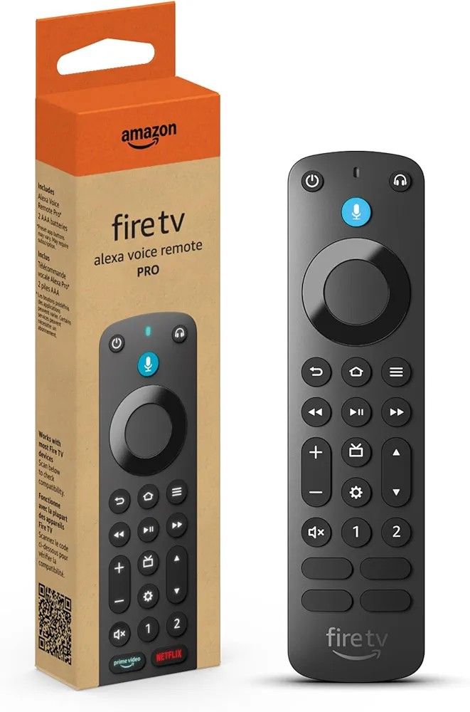 Amazon Fire TV Alexa Voice Remote Pro (newest model) with remote finder, TV controls, and backlit buttons