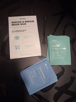 ZealSea Rescue & Repair Mask Duo, Ceramide, Sensitive Skin, 0.85 fl oz/25 mL
