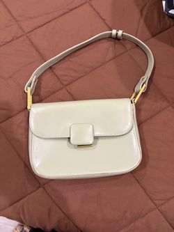 Light green Leather Shoulder Bag with Gold Hardware