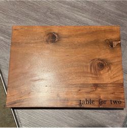 Wood serving tray