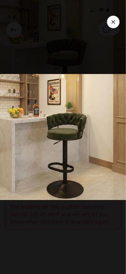 Green Velvet Tufted Adjustable Bar Stool