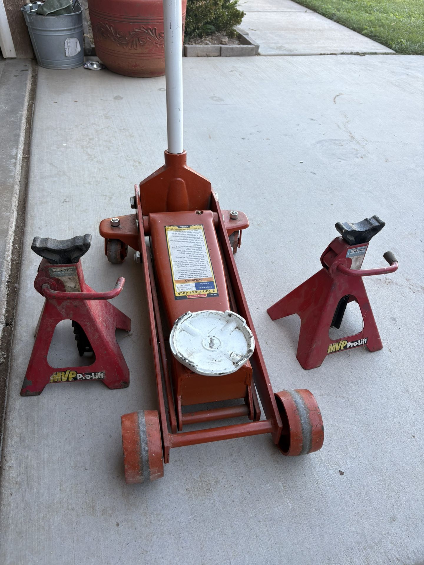 Car Floor Jack & Stands 3 Tons Capacity